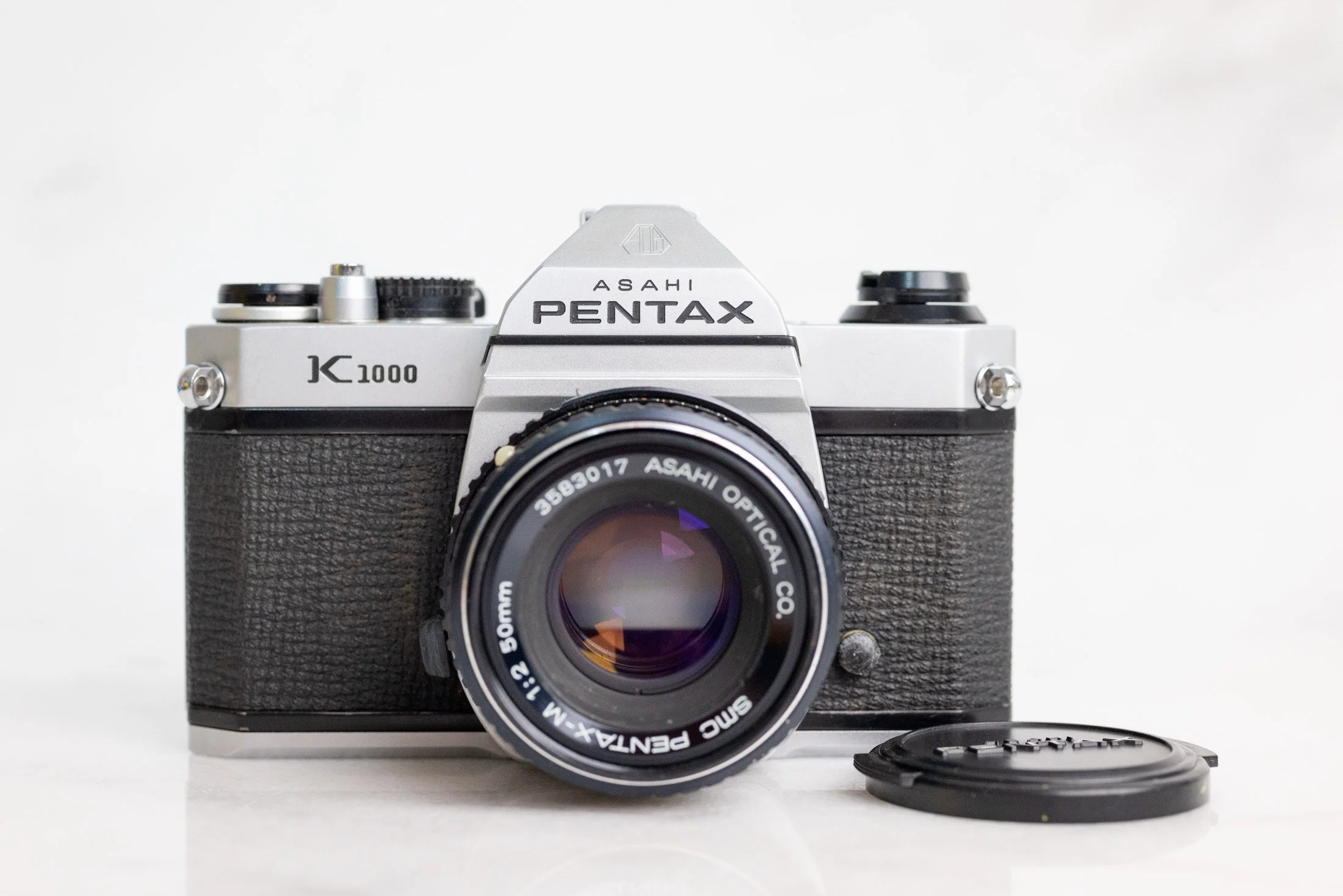 Pentax K1000 35mm Film SLR Camera with SMC Pentax-M 50mm F/2 Fast